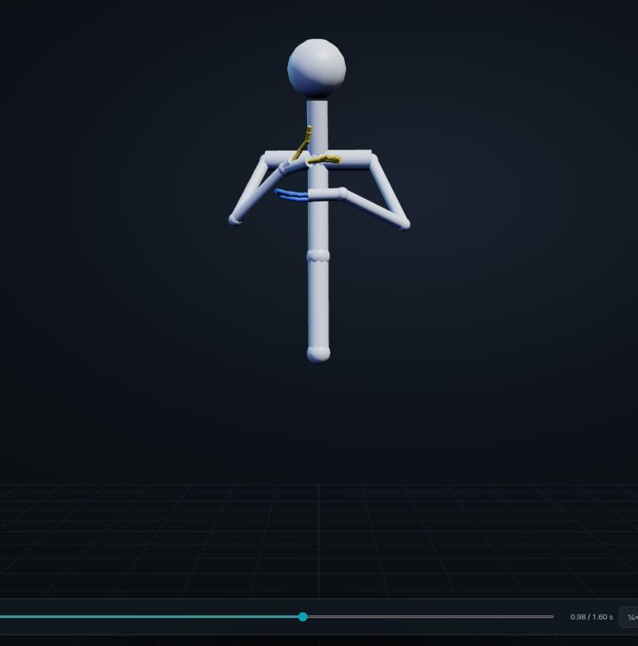 3D 아바타가 '감사' 수어를 하는 화면